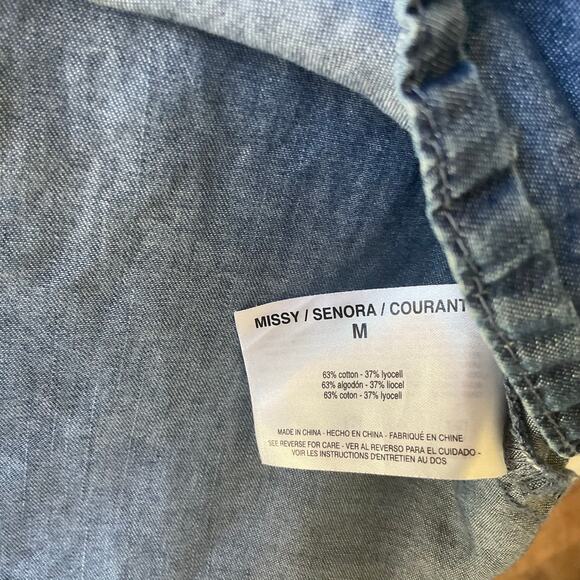 Gloria Vanderbilt Women’s 3/4 Sleeve Knee Length Soft Denim Dress size M, Blue - Picture 10 of 13